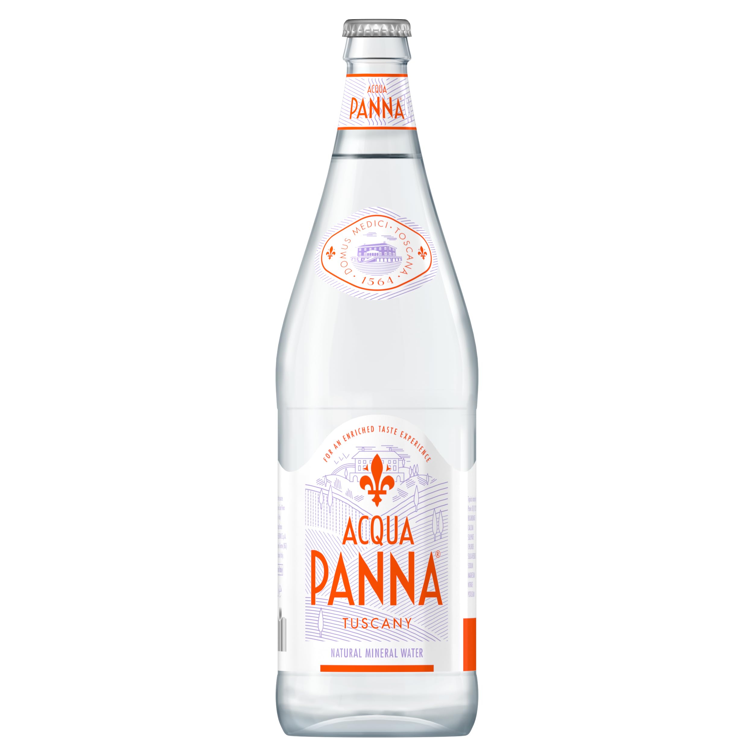 Acqua Panna Natural Mineral Water Glass Bottles (12x1L)