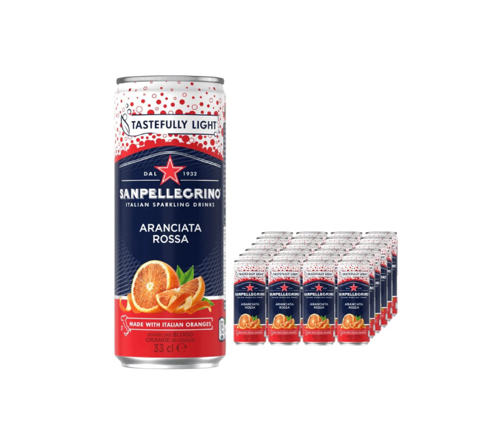 San Pellegrino Aranciata Rossa Blood Orange Cans (24x330ml)