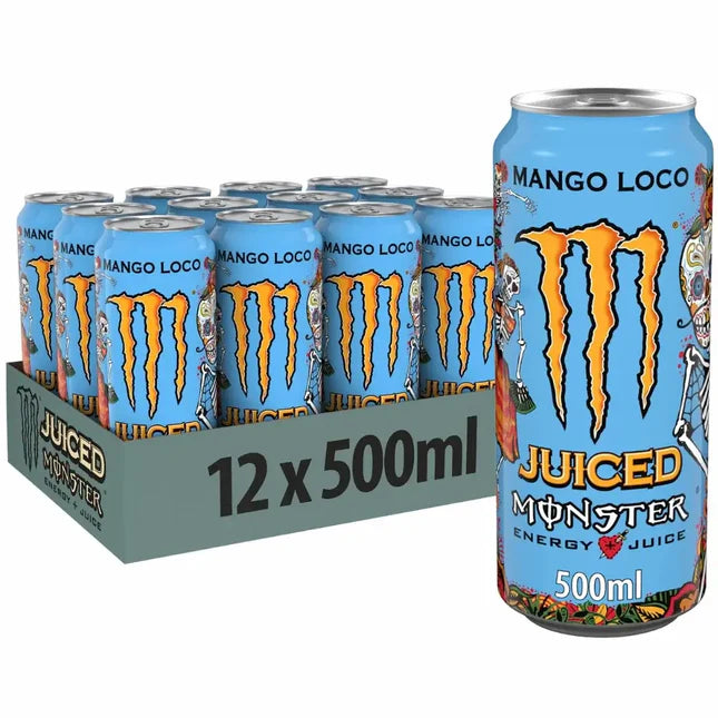 Monster Energy Mango Loco Energy Drink Cans – (12 x 500ml)