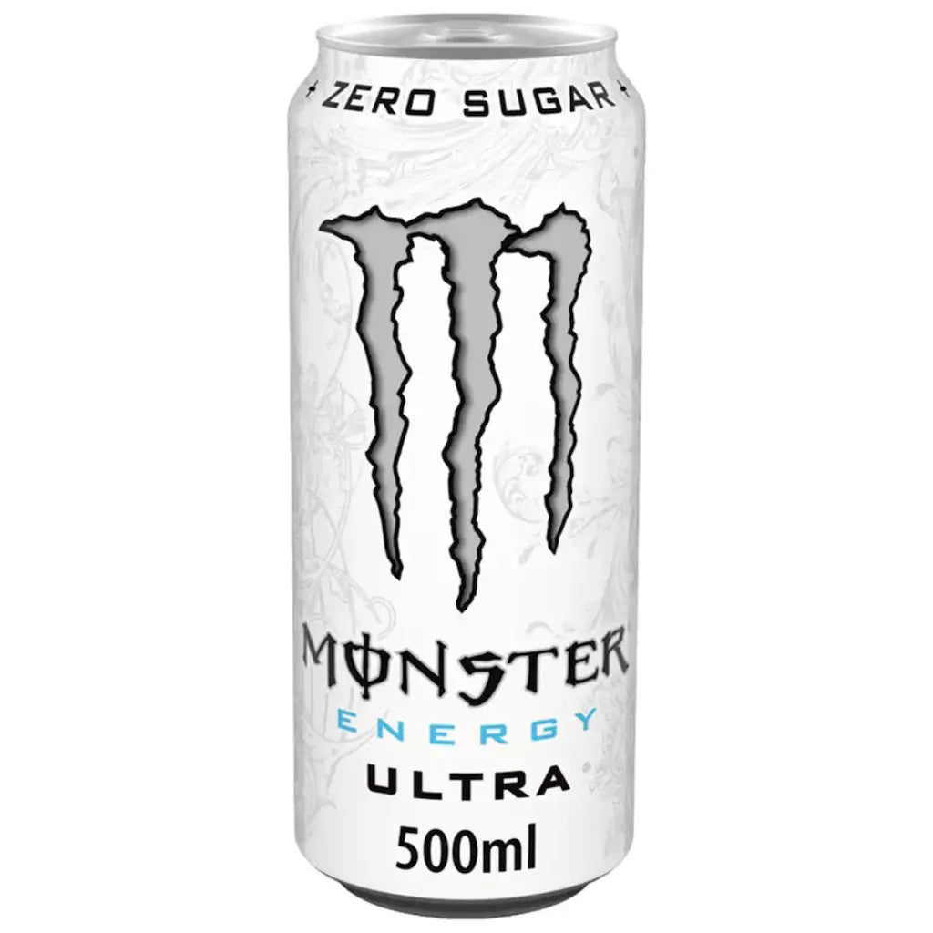 Monster Energy Ultra White Zero Sugar Energy Drink Cans – (12 x 500ml)