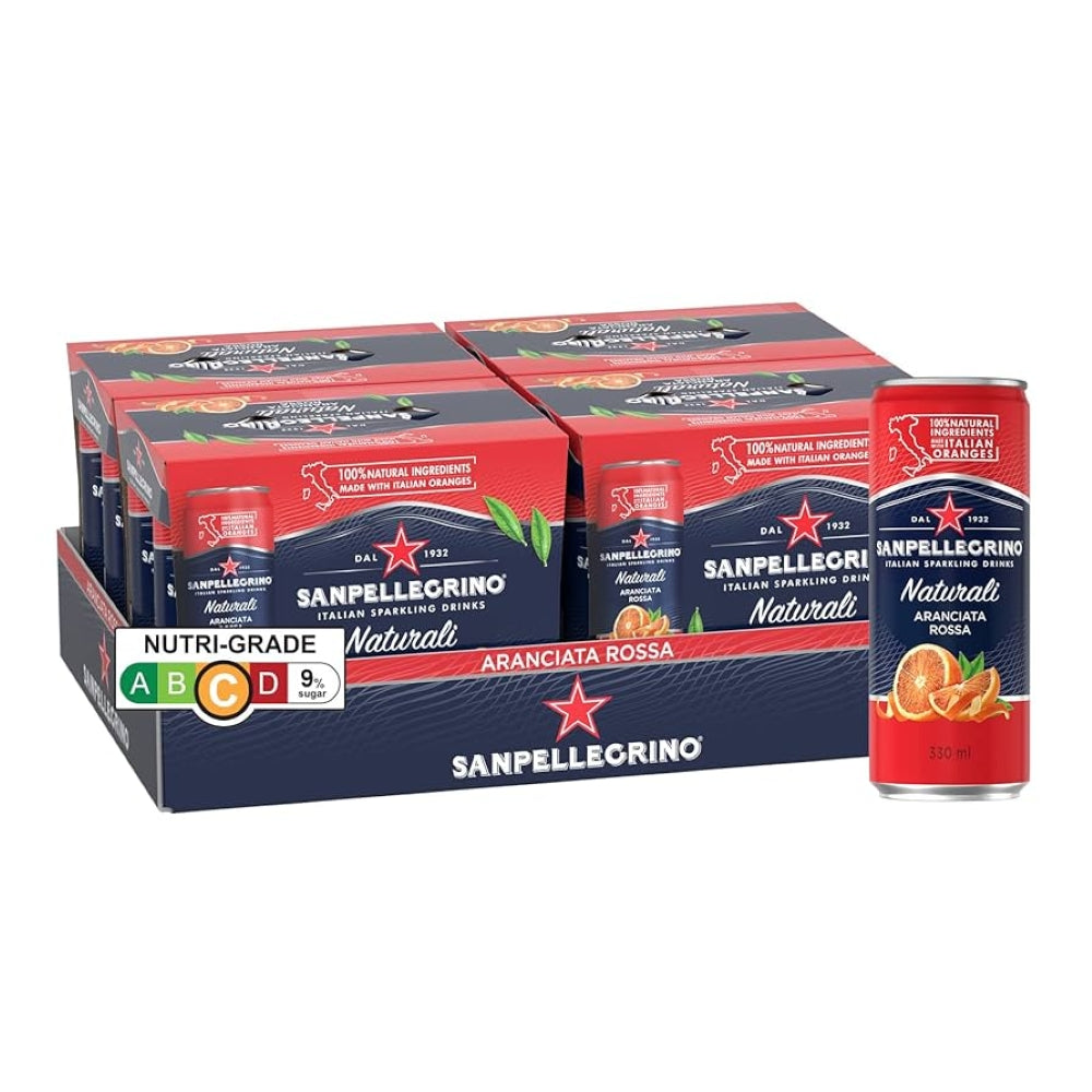 San Pellegrino Aranciata Rossa Blood Orange Cans (24x330ml)