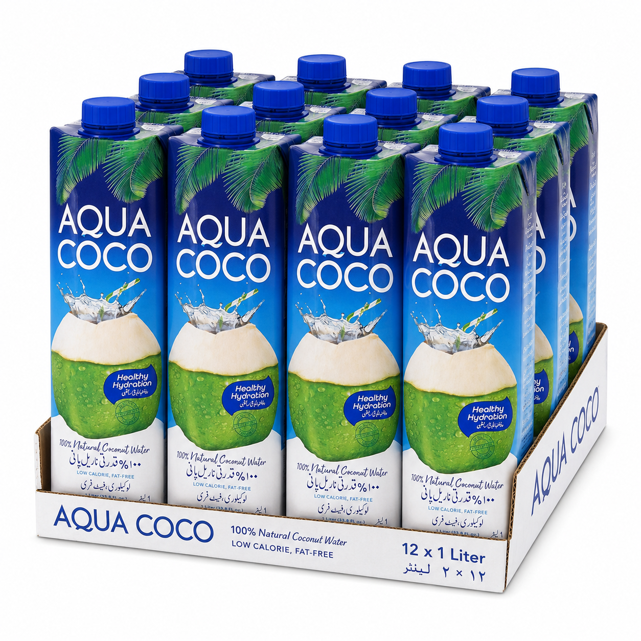 Aqua Coco Natural Coconut Water - (12x1L)