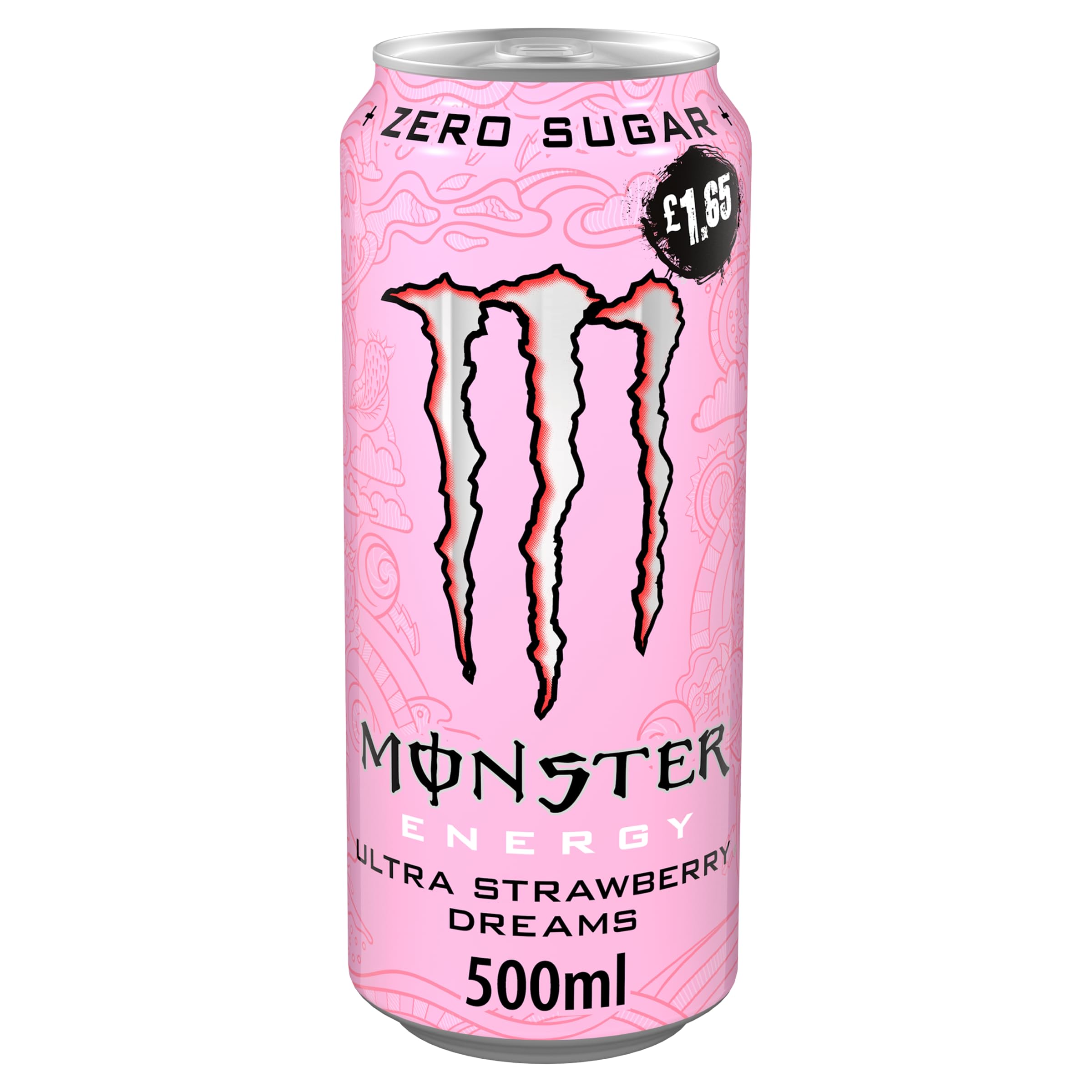 Monster Ultra Strawberry Dreams Zero Sugar Energy Drink - (12×500ml)