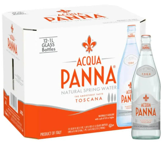 Acqua Panna Natural Mineral Water Glass Bottles (12x1L)