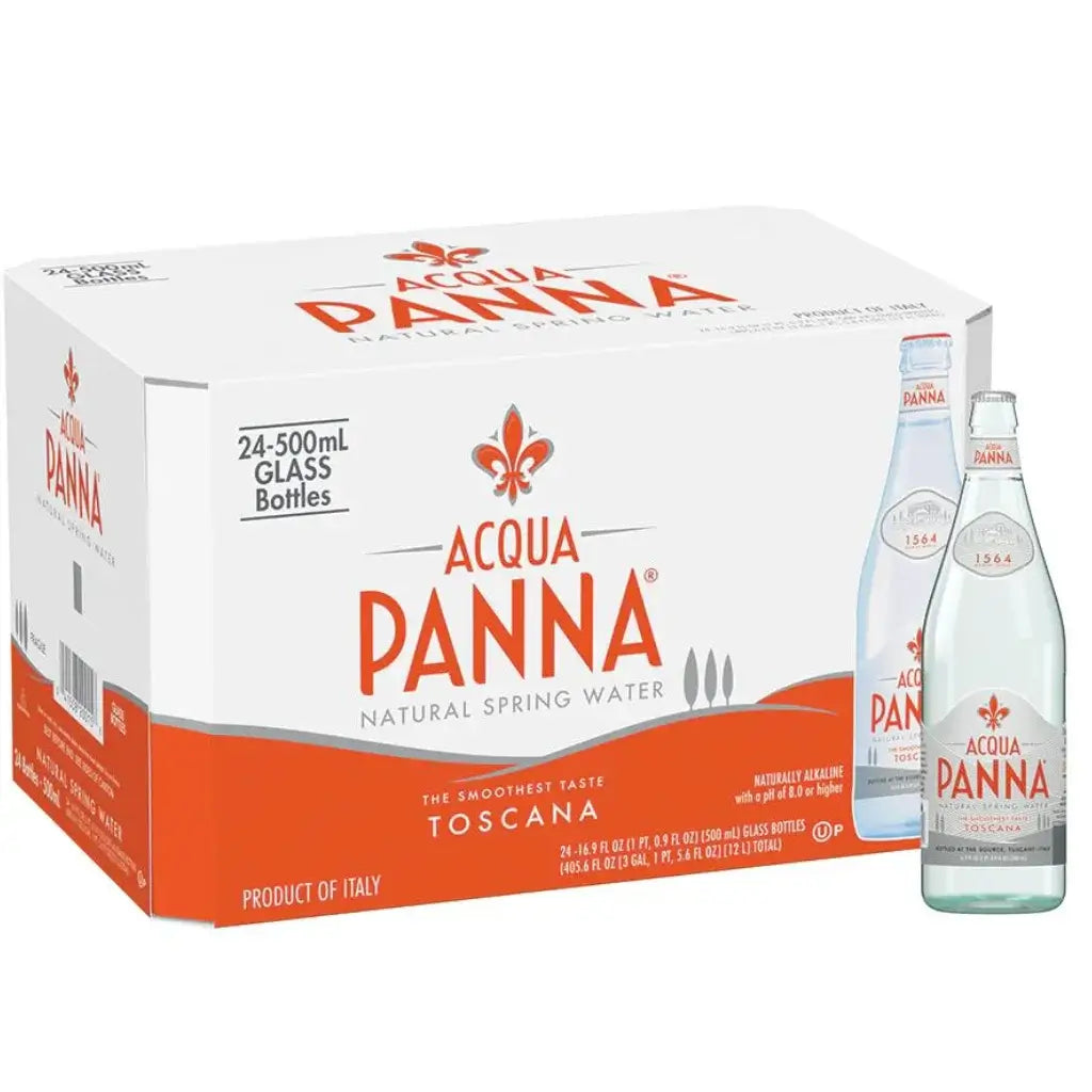 Acqua Panna Natural Mineral Water Glass Bottles (24x500ml)