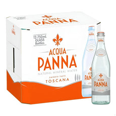 Acqua Panna Natural Mineral Water Glass Bottles (12x750ml)