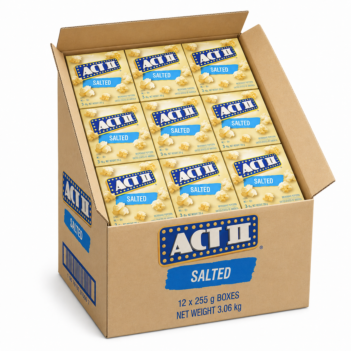 Act II Salted Flavour Popcorn - (12x255g)