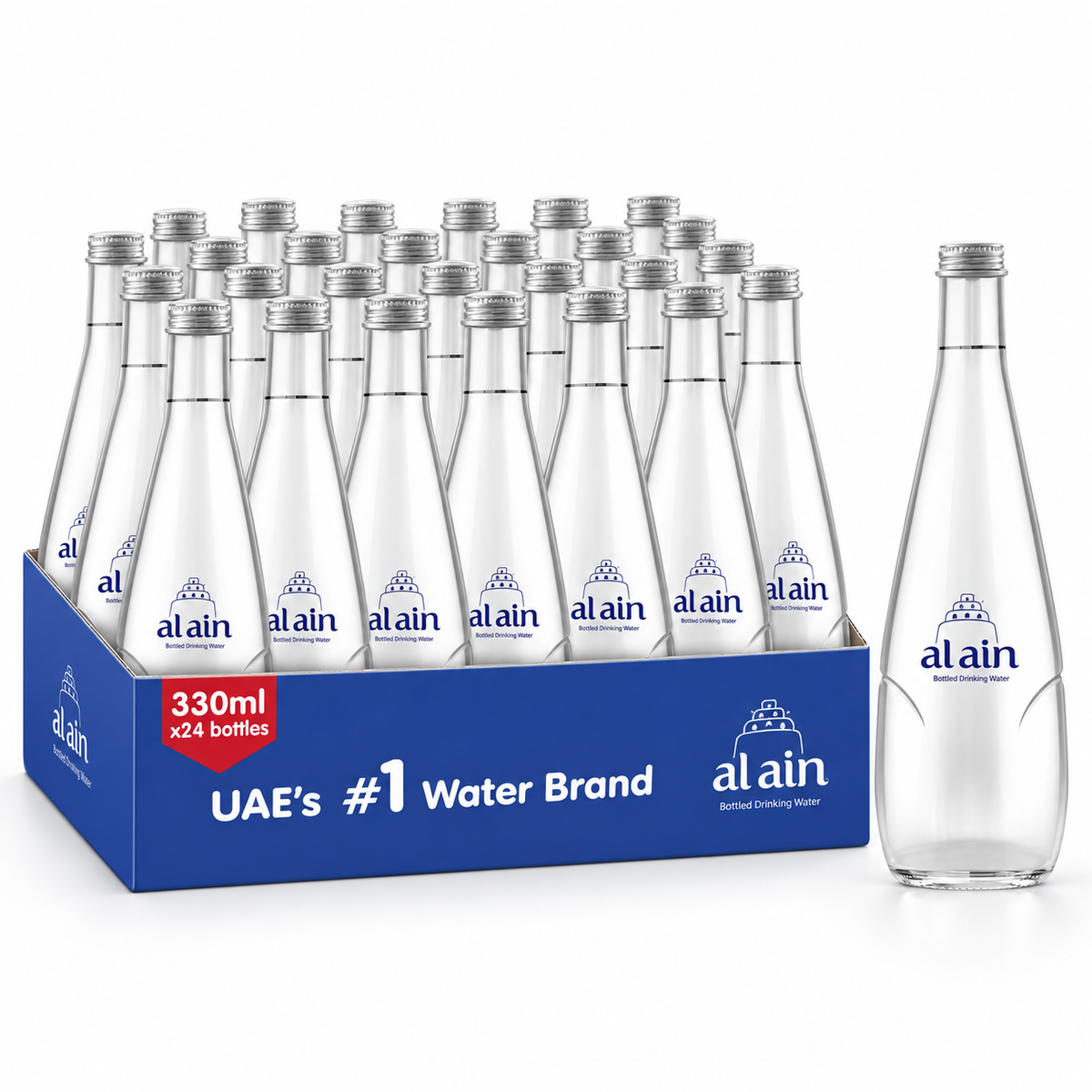 Al Ain Still Water Glass Bottles - (24×330ml)