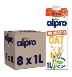 Alpro Oat Unsweetened Milk - (8x1L)