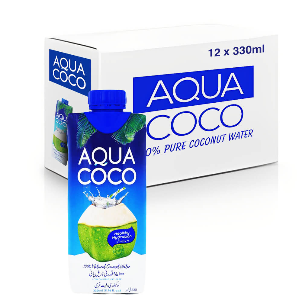 Aqua Coco Natural Coconut Water - (12x330ml)