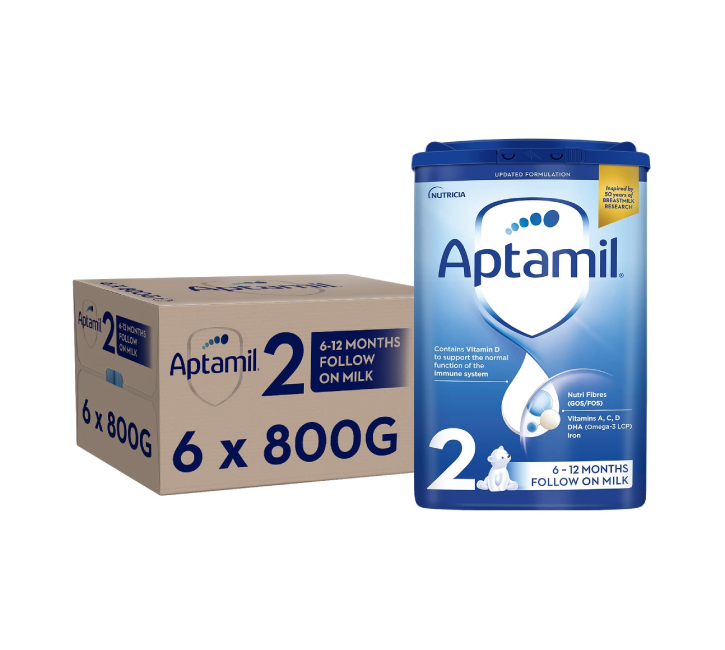 Aptamil 2 Follow On Baby Milk Powder 6-12 Months (6x800g)