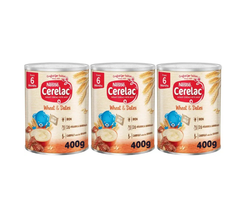 Nestle Cerelac Infant Cereal Wheat & Dates (6+ Months) - (3x400g)