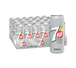 7UP Free Carbonated Soft Drink Cans - (24x330ml)