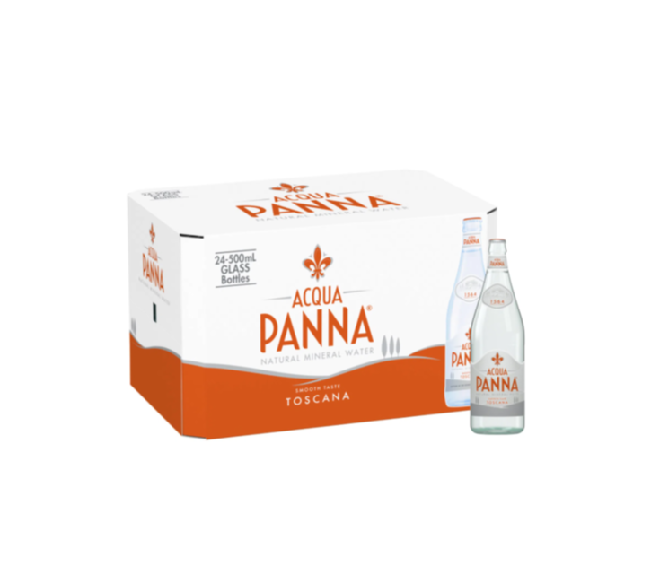 Acqua Panna Natural Mineral Water Glass Bottles (24x500ml)