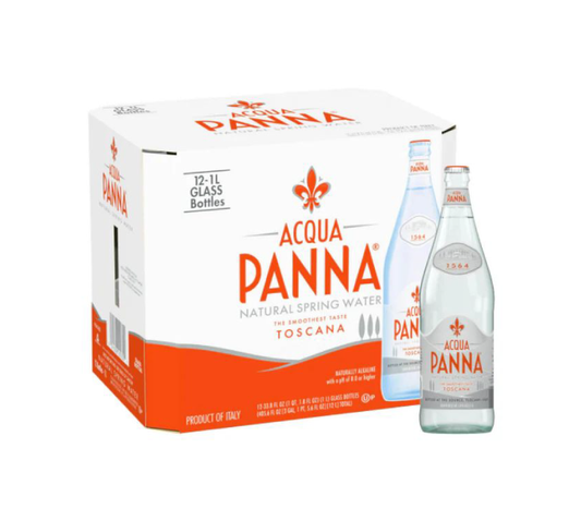 Acqua Panna Natural Mineral Water Glass Bottles (12x1L)