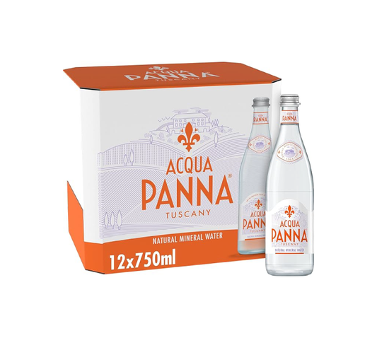 Acqua Panna Natural Mineral Water Glass Bottles (12x750ml)
