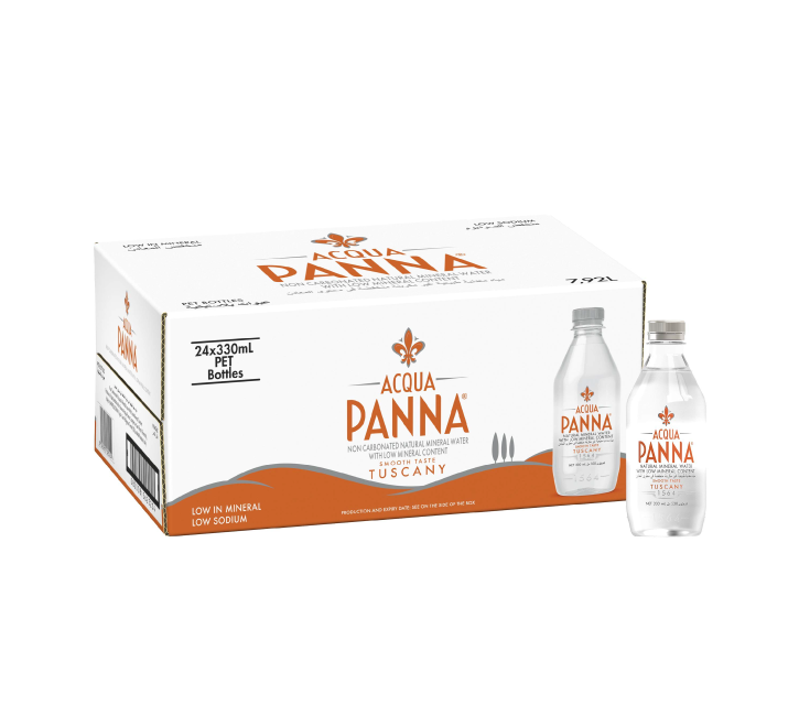 Acqua Panna Natural Mineral Water Plastic Bottles (24x330ml)