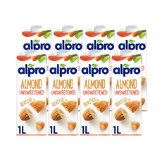 Alpro Almond Unsweetened Milk (8x1L)