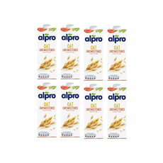 Alpro Oat Unsweetened Milk (8x1L)