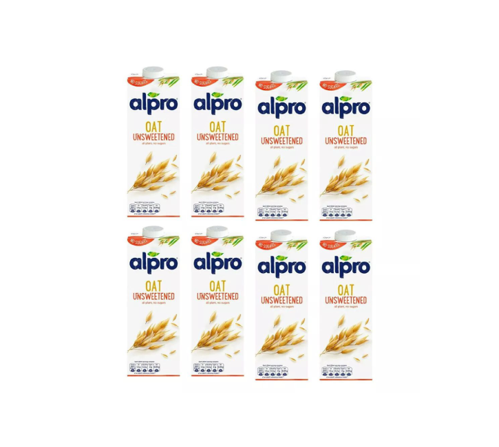 Alpro Oat Unsweetened Milk (8x1L)