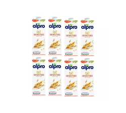 Alpro Oat Unsweetened Milk - (8x1L)