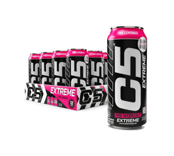 C5 Extreme Pink Lemonade Pre-Workout Energy Drink Cans (12x473ml)