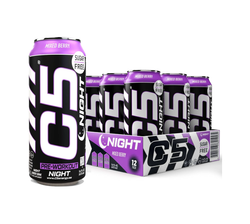 C5 Mixed Berry Pre-Workout Night Energy Drink Cans (12x473ml)