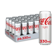 Coca Cola Light Carbonated Soft Drink Cans (24x330ml)