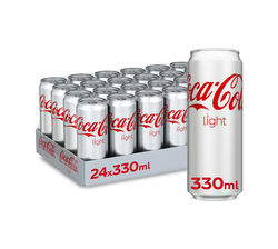 Coca Cola Light Carbonated Soft Drink Cans (24x330ml)