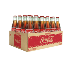 Coca Cola Mexican Original Taste Carbonated Soft Drink Glass Bottle - (24x355ml)