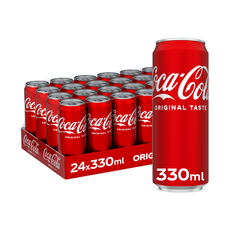 Coca Cola Carbonated Original Taste Cans (24x330ml)