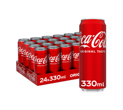 Coca Cola Carbonated Original Taste Cans (24x330ml)