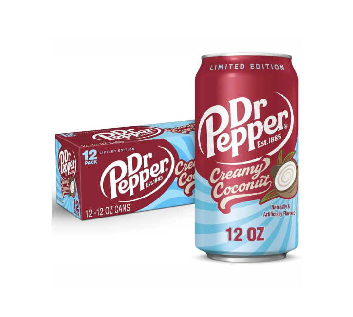 Dr Pepper Creamy Coconut Cans – (12×355 ml)