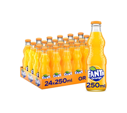 Fanta Orange Carbonated Glass Bottles (24x250ml)