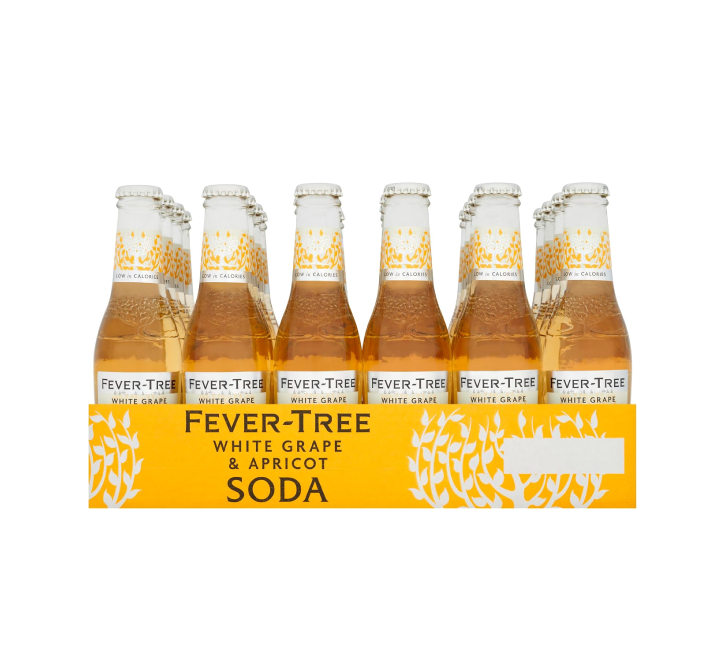 Fever‑Tree White Grape & Apricot Soda Water – (24×200ml)