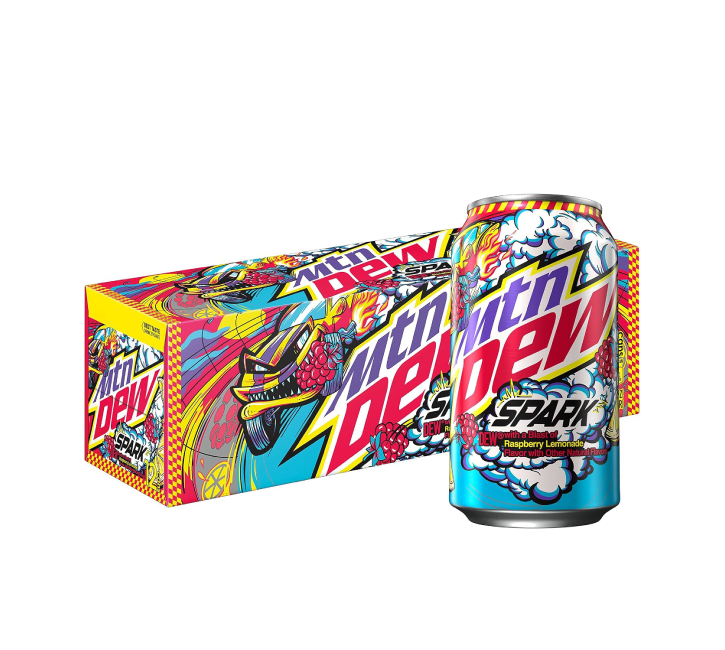 Mountain Dew Spark Raspberry Lemonade Soft Drink Cans - (12x355ml)