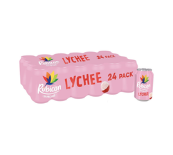 Rubicon Sparkling Lychee Juice Cans - (24x330ml)