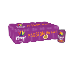 Rubicon Sparkling Passion Fruit Juice Cans - (24x330ml)