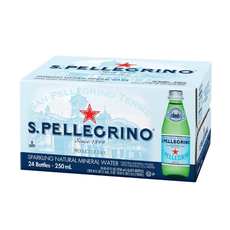 San Pellegrino Sparkling Natural Mineral Water Glass Bottles (24x250ml)