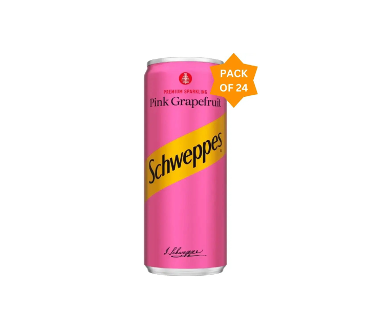 Schweppes Pink Grapefruit Sparkling Water Cans (24x250ml)