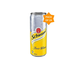 Schweppes Tonic Water Carbonated Soft Drink Cans (24x300ml)