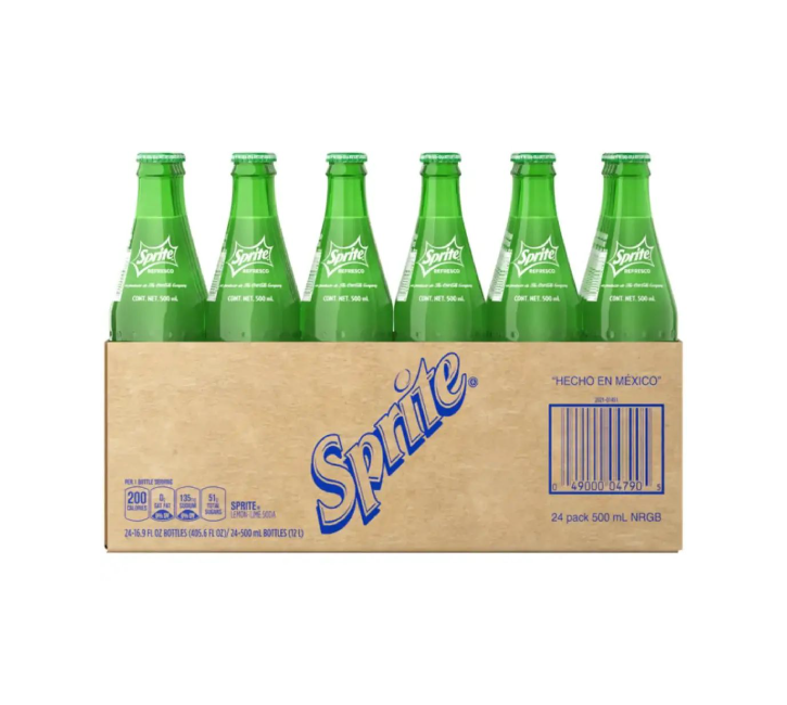 Sprite Mexican Regular Lemon‑Lime Soft Drink Glass Bottles – (24×500ml)