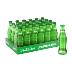 Sprite Regular Lemon Lime Drink Glass Bottles (24x250ml)