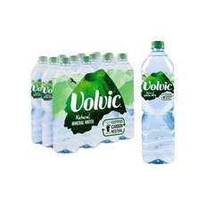 Volvic Natural Mineral Water Plastic Bottles (12x1.5L)
