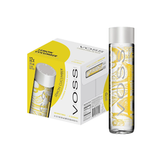 Voss Lemon & Cucumber Sparkling Water Glass Bottles (12x375ml)