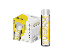 Voss Lemon & Cucumber Sparkling Water Glass Bottles – (12×375ml)