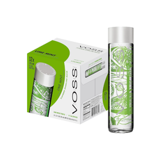 Voss Lime Mint Sparkling Water Glass Bottles (12x375ml)