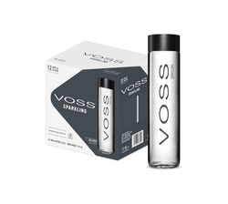 Voss Sparkling Water Glass Bottle - (12x800ml)