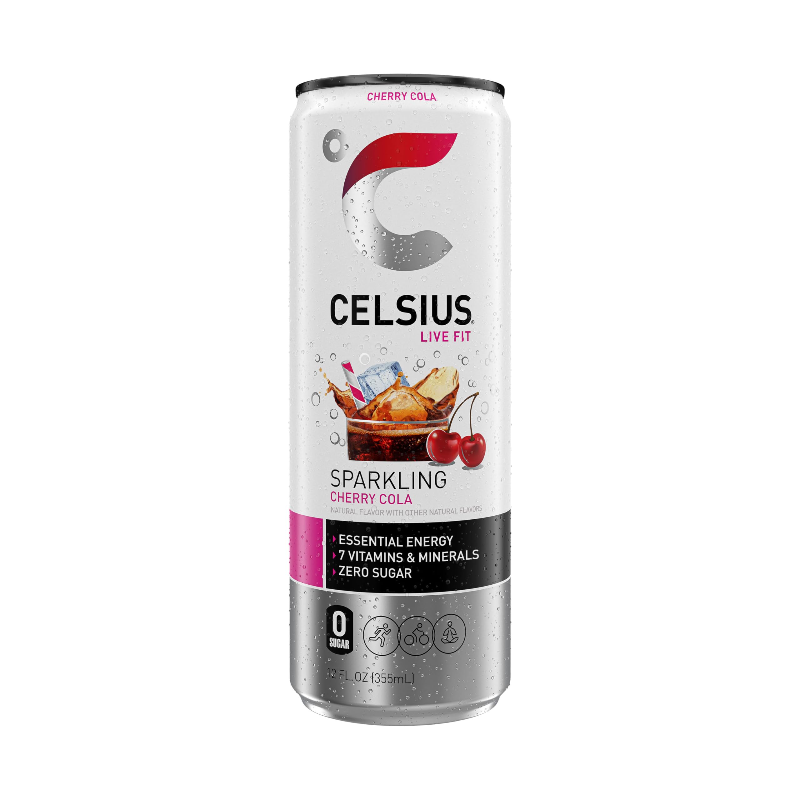 CELSIUS Sparkling Cherry Cola Energy Drink Cans - (12×355ml)