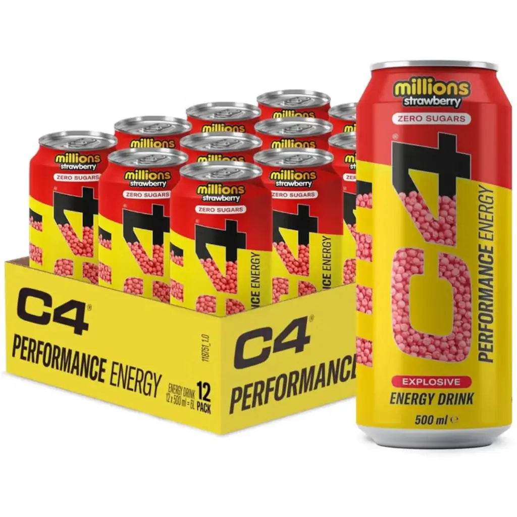 Cellucor C4 Millions Strawberry Sugar Free Energy Drink (12x500ml)